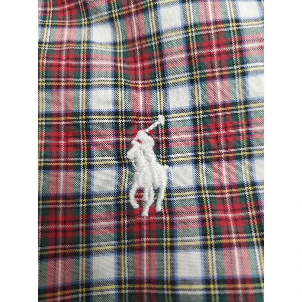 Ralph Lauren Boy's‎ Short Sleeve Button Casual Plaid Natural Fit Shirt, S (8)